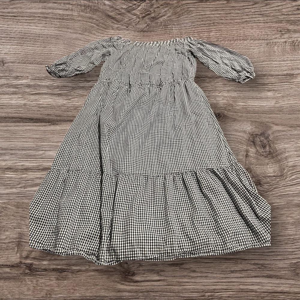 Old Navy Gingham Ruffle Off The Shoulder MIDI Dress Plus Size 1X - Picture 2 of 7